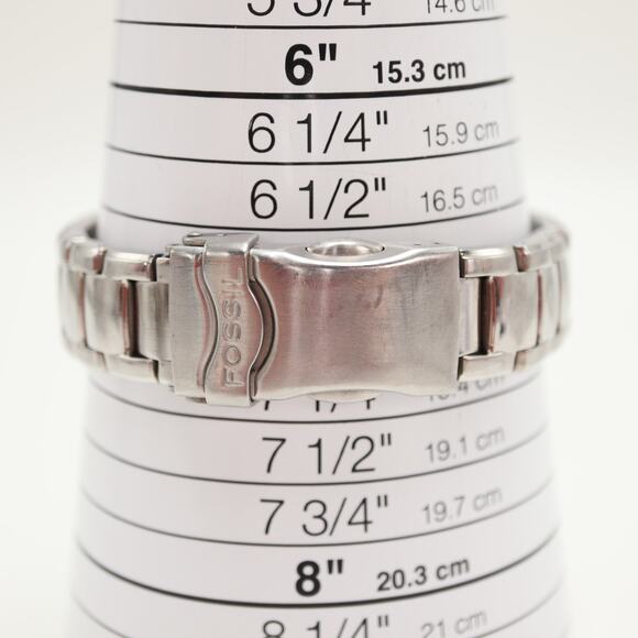 Fossil Big Tic Womens Y2K Ana Digi 32mm Watch Stainless Steel w New Battery - Picture 4 of 12